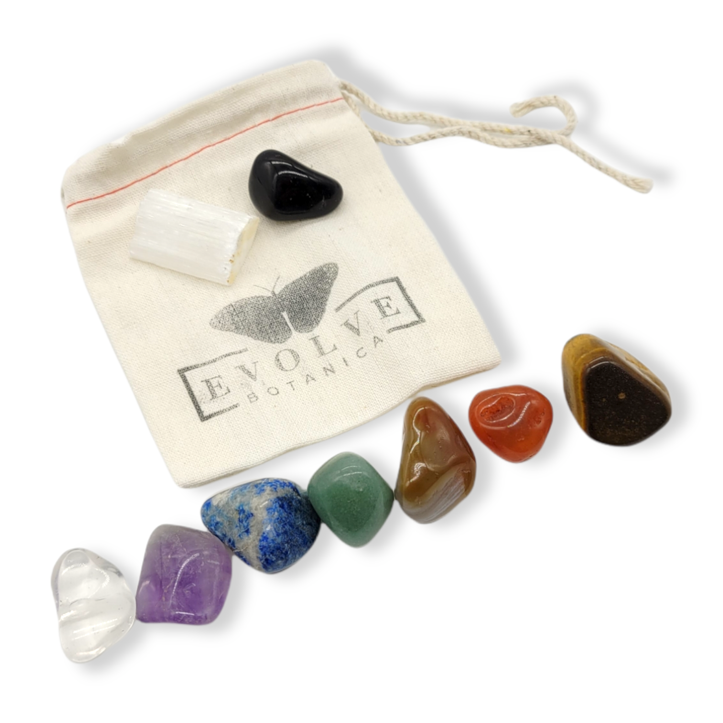 Evolve Botanica - Chakra Balance and Cleanse Stone Kit (Gift Set)