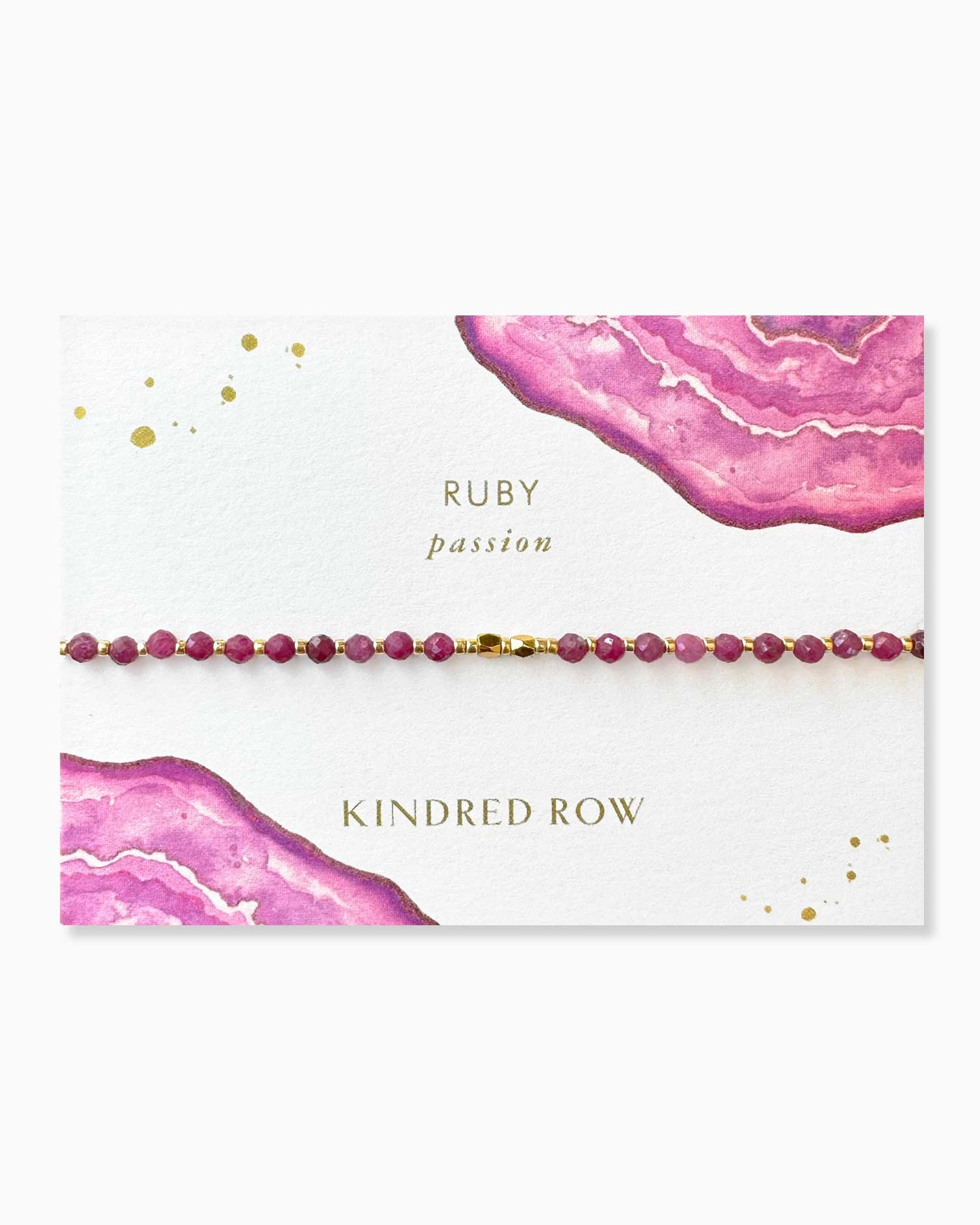 Kindred Row - Ruby Healing Gemstone Stacking Bracelet