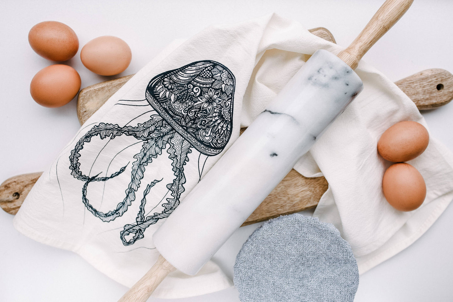 Your Green Kitchen - Jellyfish Tea Towel