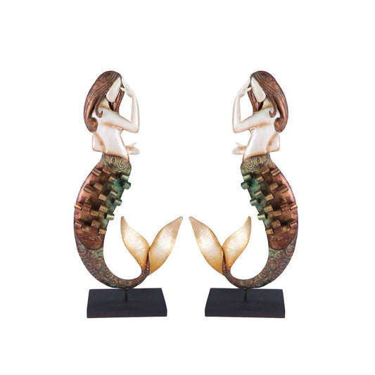 Beachcombers - Set of 2 Metal Mermaid Figures