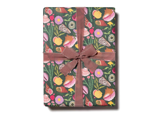 Red Cap Cards - Shells and Flowers wrapping paper rolls